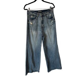 Blue Revival Super Wide Leg High Rise Jeans Size 31 Denim Pants Classic Y2K